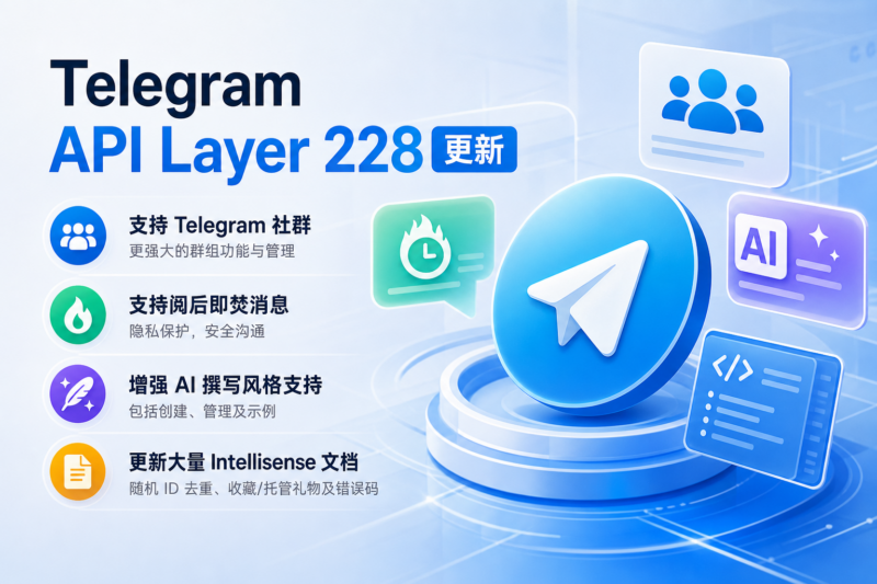 Telegram API Layer 228 更新-指挥使社区 - 真实线索、热点议题与深度观察