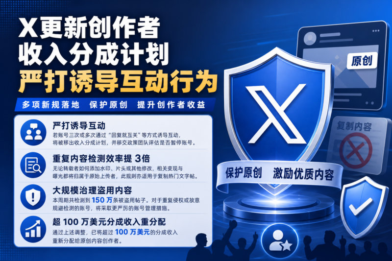 X更新创作者收入分成计划,严打诱导互动行为-指挥使社区 - 真实线索、热点议题与深度观察