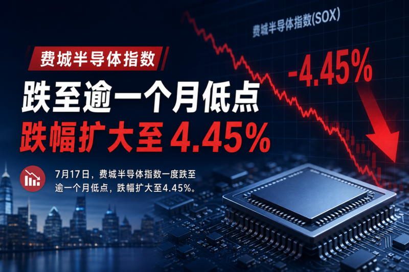 费城半导体指数跌至逾一个月低点，跌幅扩大至4.45%-指挥使社区 - 真实线索、热点议题与深度观察