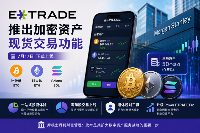 E*TRADE 推出加密资产现货交易功能-指挥使社区 - 真实线索、热点议题与深度观察