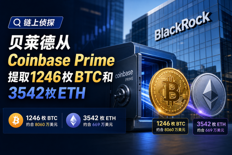 🔍 链上侦探｜贝莱德从Coinbase Prime提取1246枚BTC和3542枚ETH-指挥使社区 - 真实线索、热点议题与深度观察