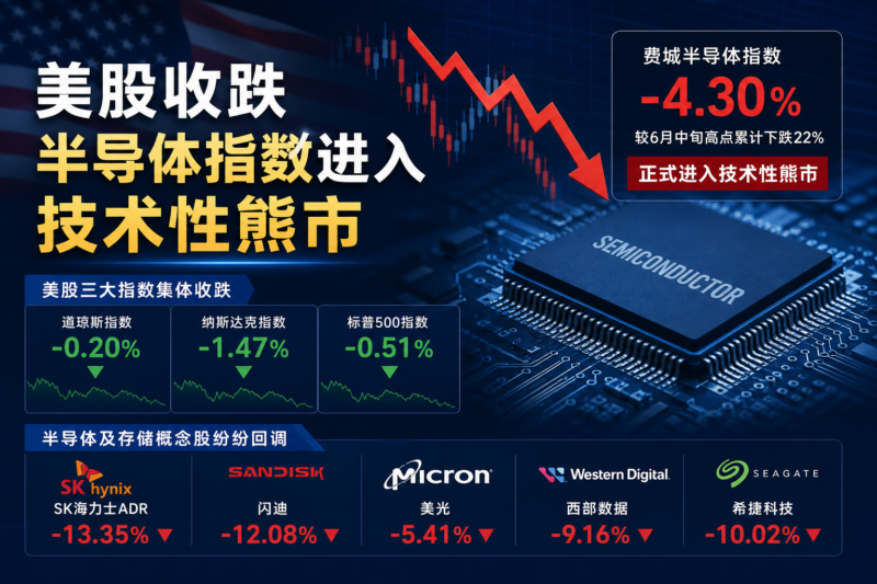 美股收跌 半导体指数进入技术性熊市-指挥使社区 - 真实线索、热点议题与深度观察