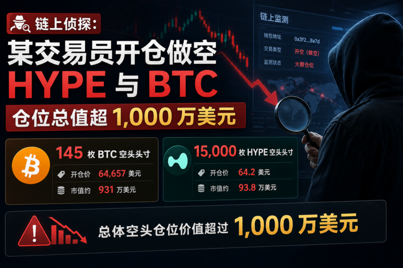 链上侦探:某交易员开仓做空 HYPE 与 BTC,仓位总值超 1,000 万美元-指挥使社区 - 真实线索、热点议题与深度观察
