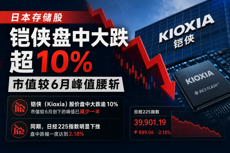 日本存储股铠侠盘中大跌超10%,市值较6月峰值腰斩-指挥使社区 - 真实线索、热点议题与深度观察
