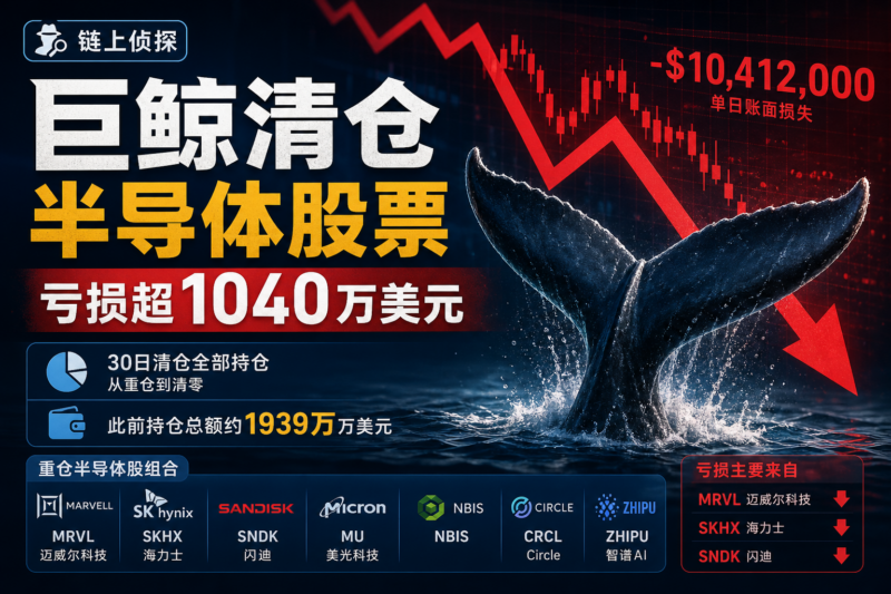 链上侦探|巨鲸清仓半导体股票,亏损超1040万美元-指挥使社区 - 真实线索、热点议题与深度观察