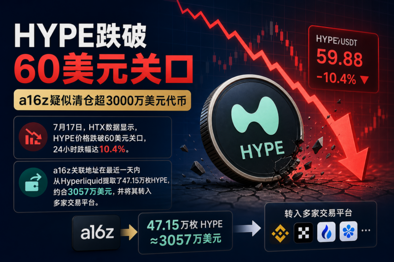 HYPE跌破60美元关口,a16z疑似清仓超3000万美元代币-指挥使社区 - 真实线索、热点议题与深度观察