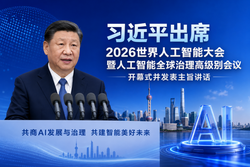 习近平出席2026世界人工智能大会暨人工智能全球治理高级别会议开幕式并发表主旨讲话-指挥使社区 - 真实线索、热点议题与深度观察