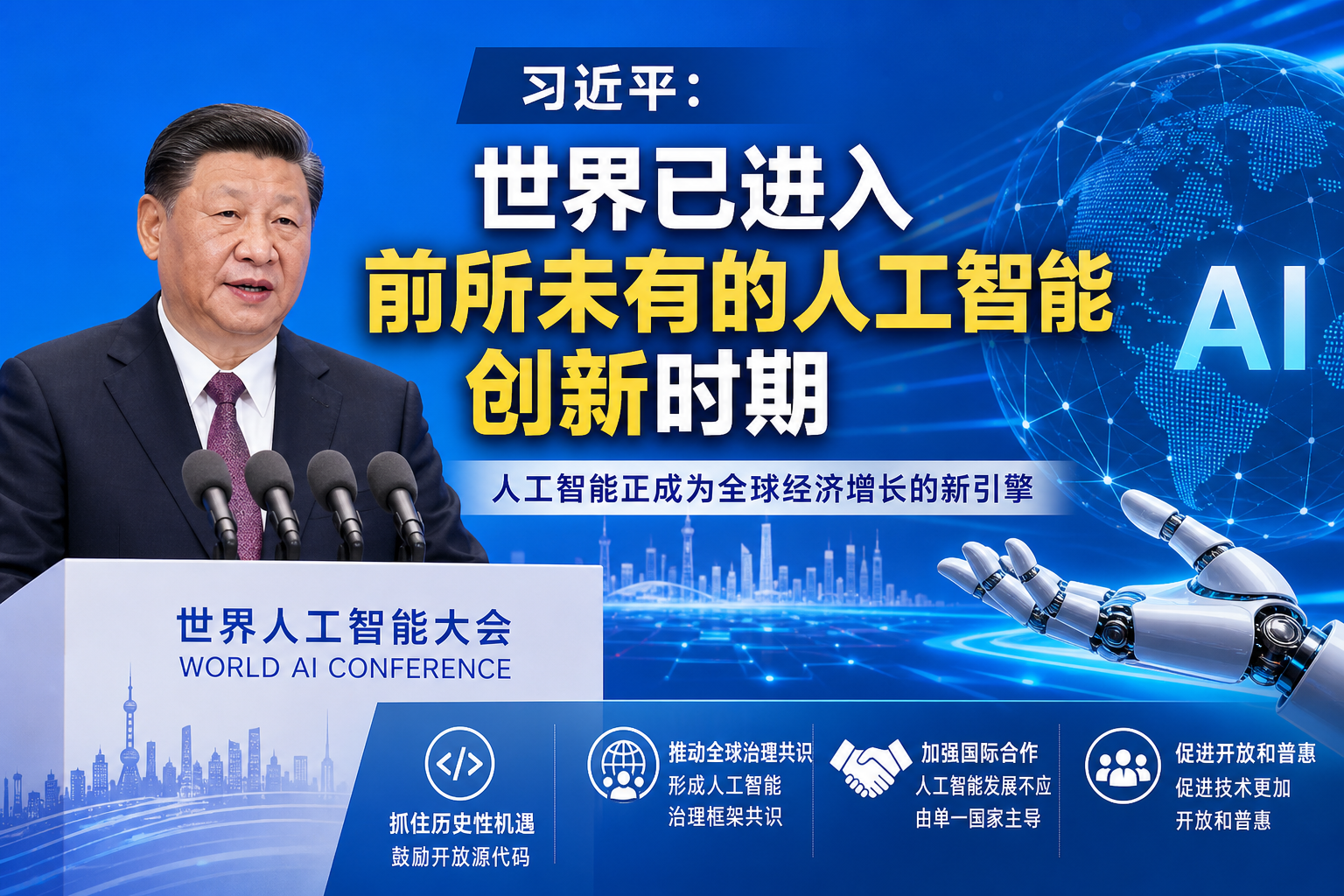 习近平:世界已进入前所未有的人工智能创新时期