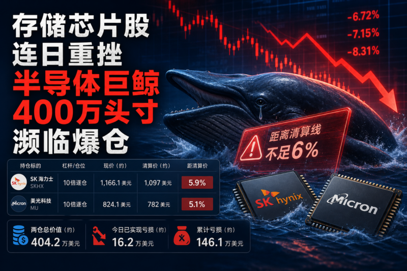 存储芯片股连日重挫,半导体巨鲸400万头寸濒临爆仓-指挥使社区 - 真实线索、热点议题与深度观察
