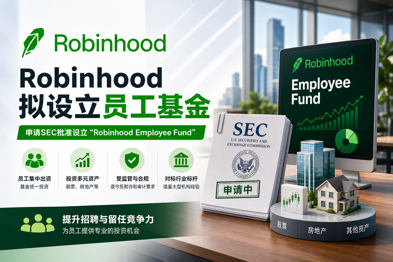 Robinhood拟设立员工基金