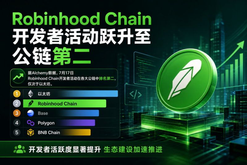 Robinhood Chain开发者活动跃升至公链第二-指挥使社区 - 真实线索、热点议题与深度观察