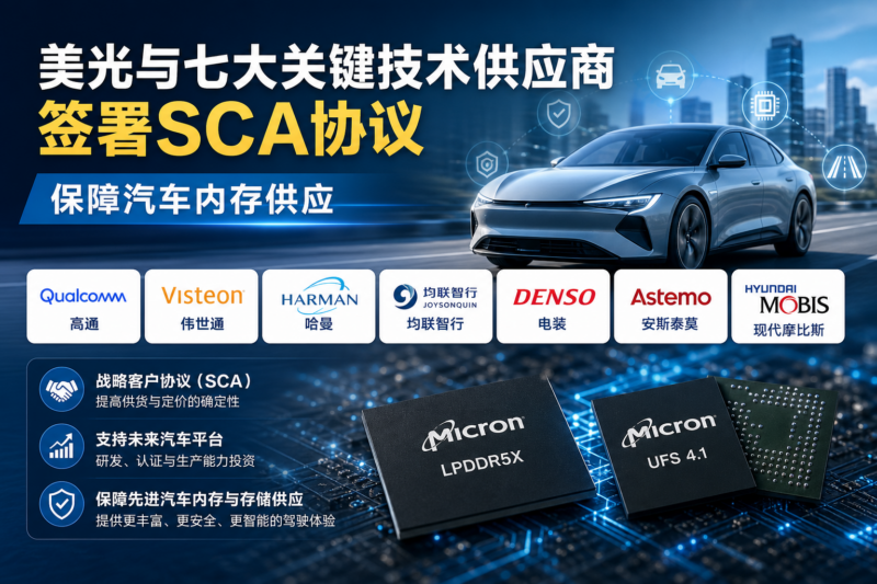 美光与七大关键技术供应商签署SCA协议 保障汽车内存供应-指挥使社区 - 真实线索、热点议题与深度观察