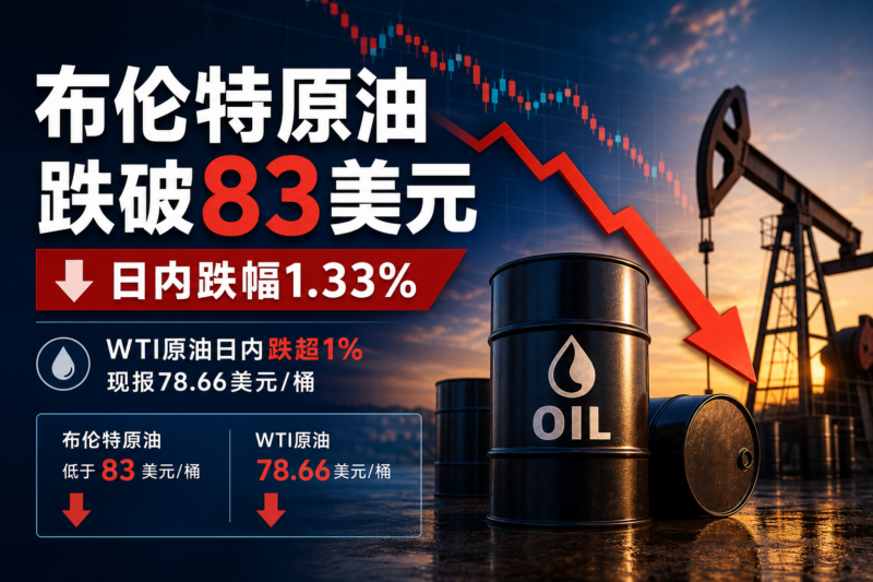 布伦特原油跌破83美元，日内跌幅1.33%-指挥使社区 - 真实线索、热点议题与深度观察