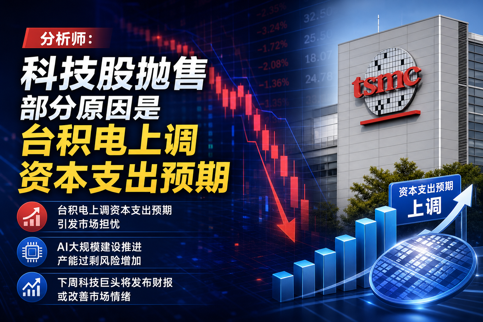 分析师:科技股抛售部分原因是台积电上调资本支出预期