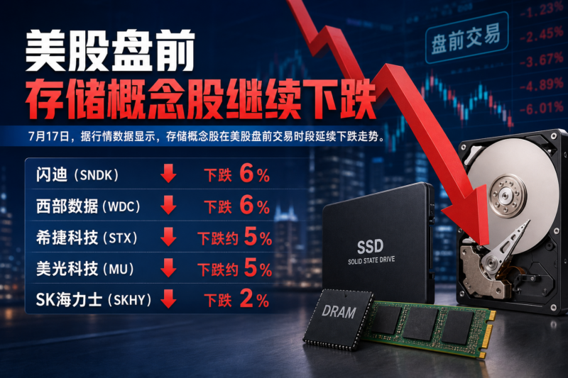 美股盘前存储概念股继续下跌-指挥使社区 - 真实线索、热点议题与深度观察