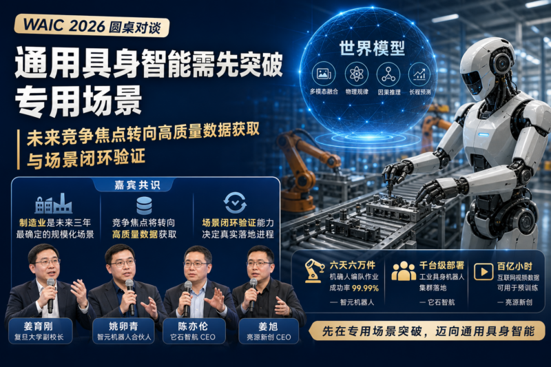 WAIC 2026圆桌：通用具身智能需先突破专用场景，未来竞争焦点转向高质量数据获取与场景闭环验证-指挥使社区 - 真实线索、热点议题与深度观察