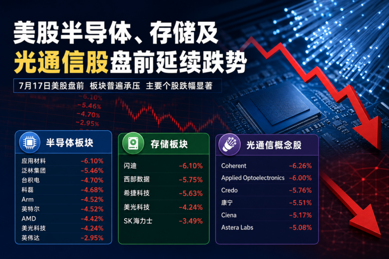 美股半导体、存储及光通信股盘前延续跌势-指挥使社区 - 真实线索、热点议题与深度观察