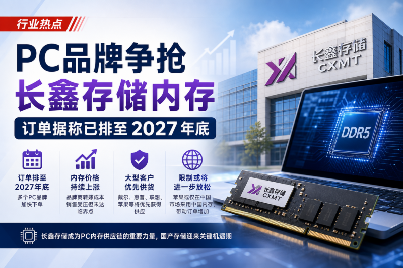 PC品牌争抢长鑫存储内存,订单据称已排至2027年底-指挥使社区 - 真实线索、热点议题与深度观察