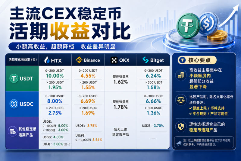 主流CEX稳定币活期收益对比-指挥使社区 - 真实线索、热点议题与深度观察