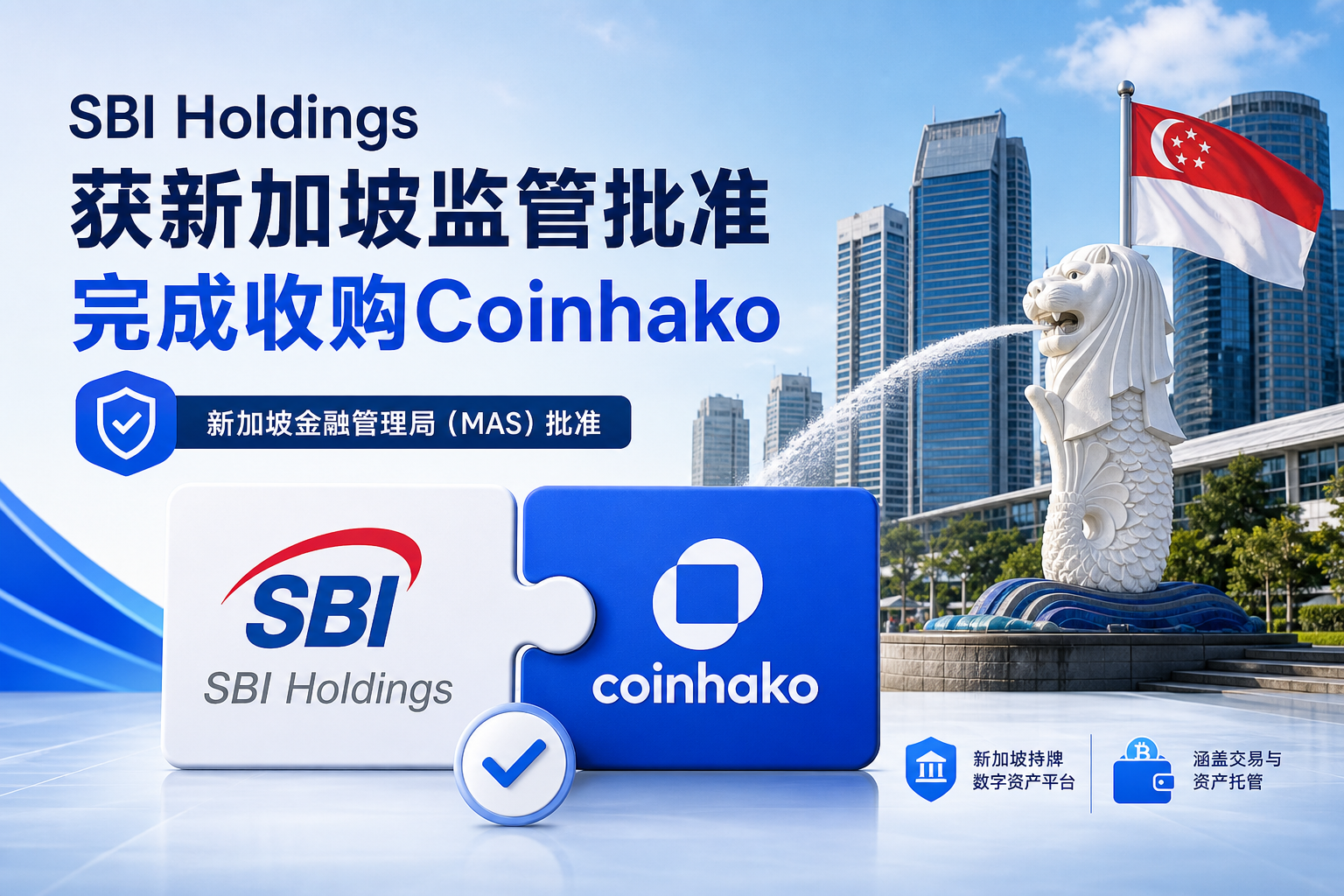 SBI Holdings获新加坡监管批准 完成收购Coinhako