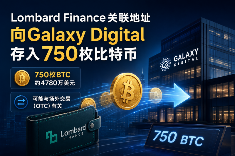 Lombard Finance关联地址向Galaxy Digital存入750枚比特币-指挥使社区 - 真实线索、热点议题与深度观察