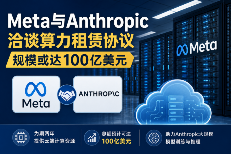 Meta与Anthropic洽谈算力租赁协议 规模或达100亿美元-指挥使社区 - 真实线索、热点议题与深度观察