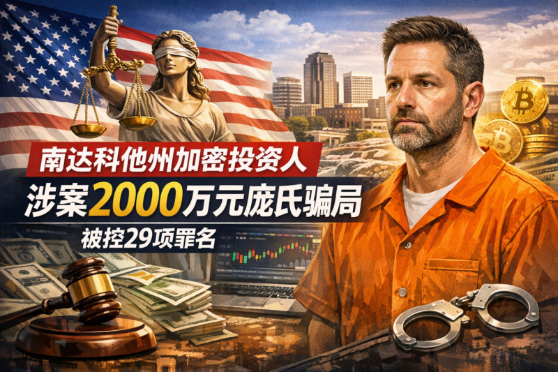 美国南达科他州加密投资人涉嫌实施2000万美元庞氏骗局,被控29项罪名-指挥使社区 - 真实线索、热点议题与深度观察