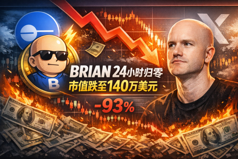 ⚡️BRIAN 24小时「归零」,市值跌至140万美元-指挥使社区 - 真实线索、热点议题与深度观察