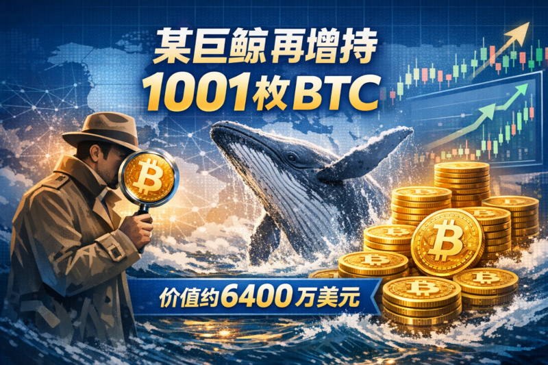 链上侦探 | 某巨鲸再度增持 1001 枚 BTC-指挥使社区 - 真实线索、热点议题与深度观察