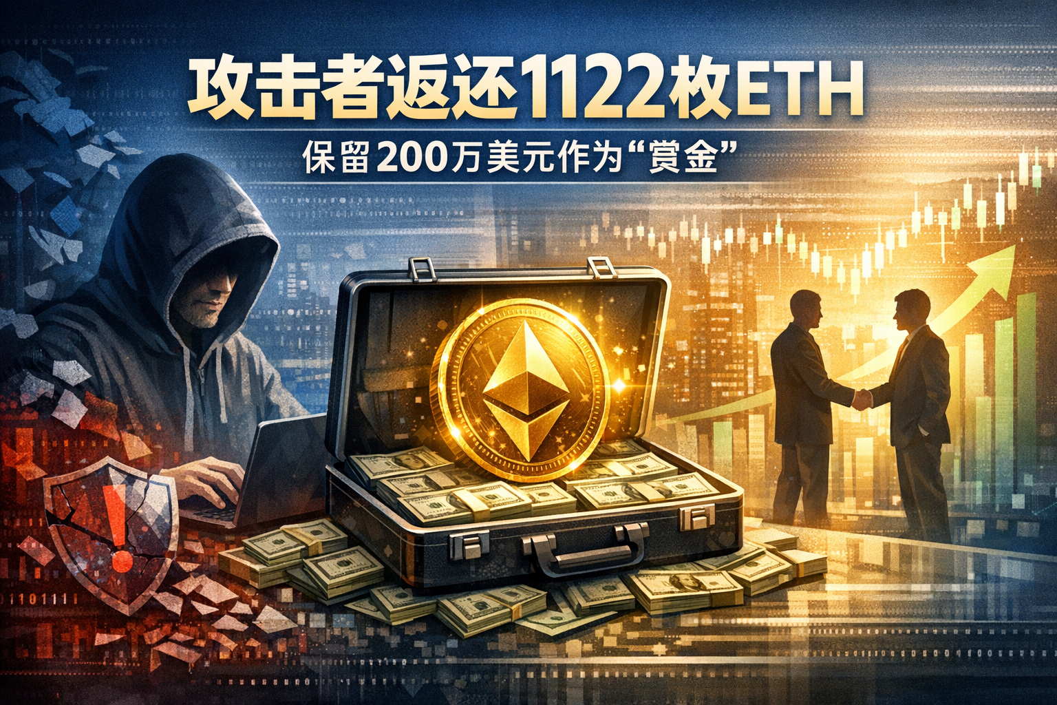 TrustedVolumes攻击者返还1122枚ETH,保留约200万美元作为「赏金」