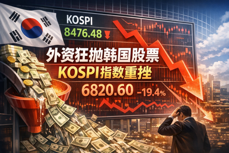 外资7月净卖出韩国股票超12万亿韩元 同期KOSPI指数跌超19%-指挥使社区 - 真实线索、热点议题与深度观察