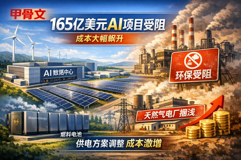甲骨文165亿美元AI数据中心项目受环保阻碍,供电方案调整或增数十亿美元成本-指挥使社区 - 真实线索、热点议题与深度观察