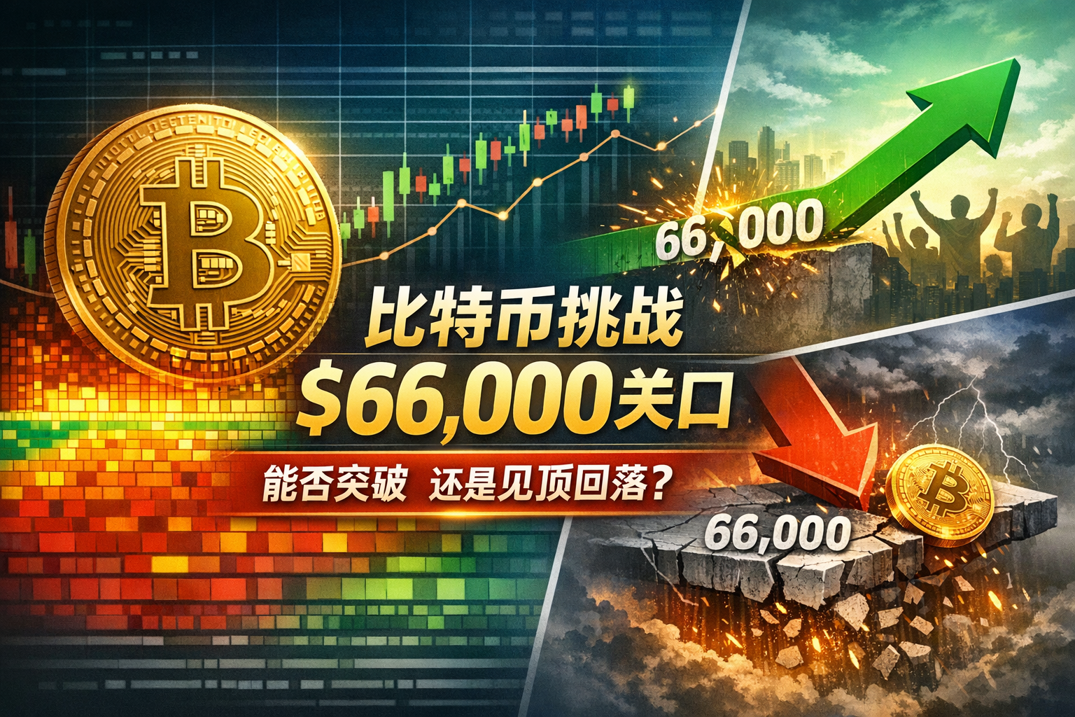 分析师:比特币若无法有效突破6.6万美元,阶段性见顶风险上升