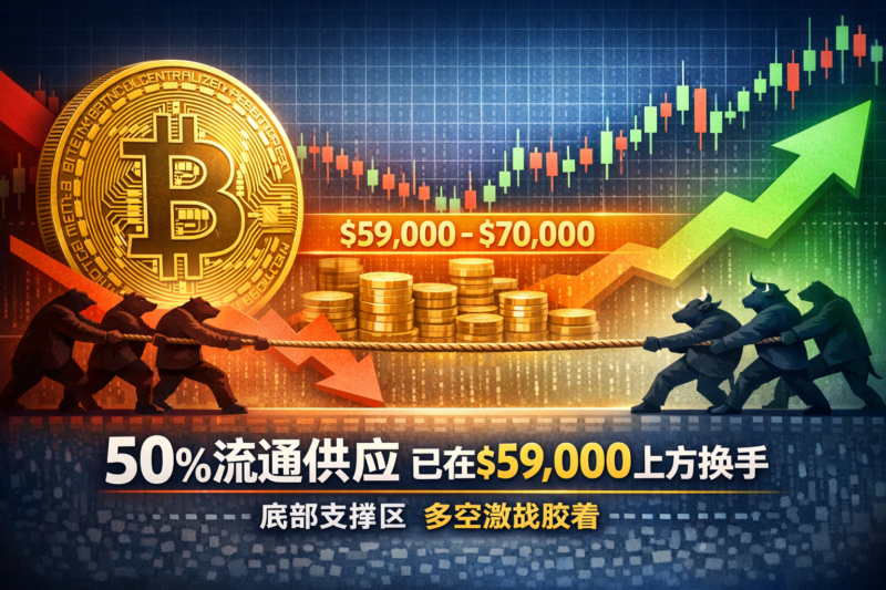 观点:BTC底部结构构建中,50%流通供应已在5.9万美元上方换手-指挥使社区 - 真实线索、热点议题与深度观察