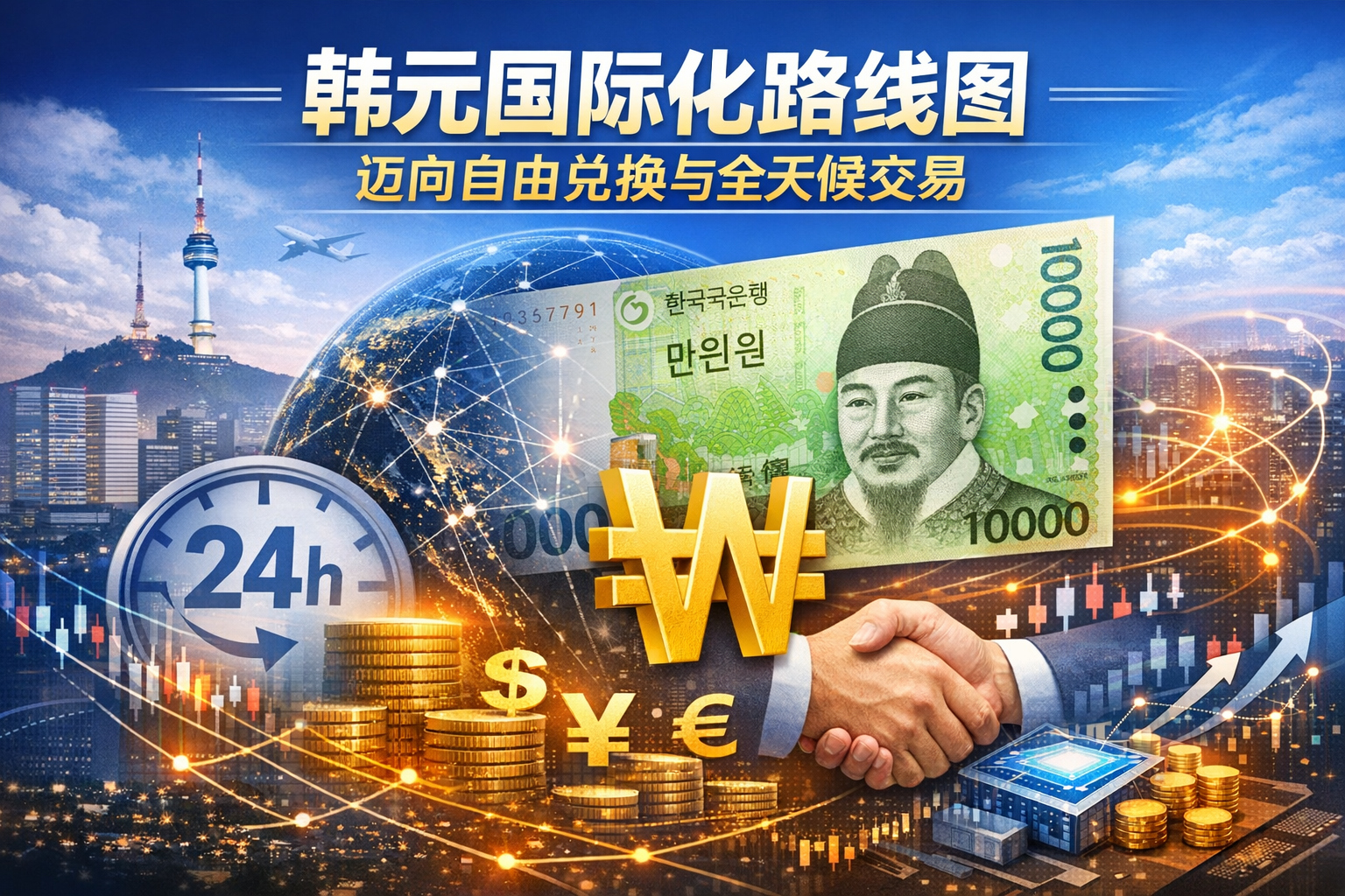 韩国发布韩元国际化路线图:迈向自由兑换与全天候交易