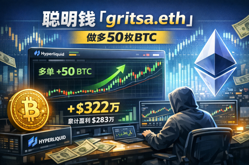 链上侦探 | 聪明钱「gritsa.eth」建仓做多50枚BTC-指挥使社区 - 真实线索、热点议题与深度观察