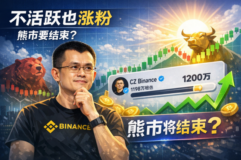 CZ发文调侃:不活跃也不影响涨粉 熊市或将结束?-指挥使社区 - 真实线索、热点议题与深度观察