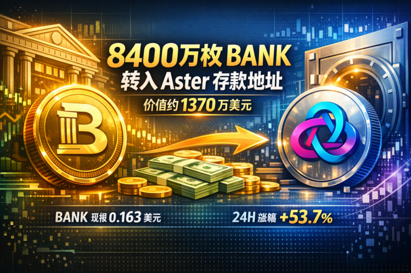 8400万枚 BANK 自基金会转至 Aster 存款地址,价值约合 1370 万美元-指挥使社区 - 真实线索、热点议题与深度观察