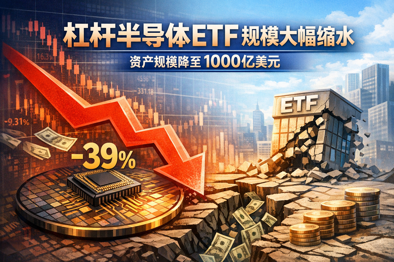 杠杆半导体ETF资产规模较6月峰值缩水39%