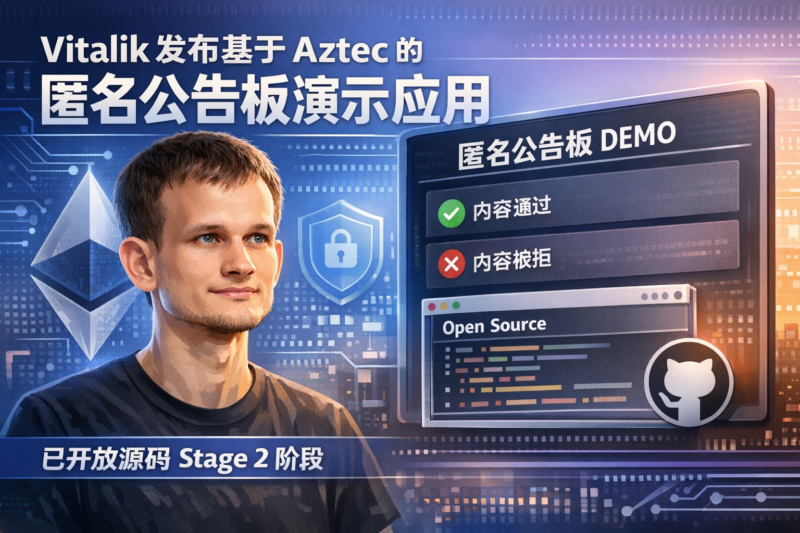 Vitalik 发布基于 Aztec 的匿名公告板演示应用-指挥使社区 - 真实线索、热点议题与深度观察