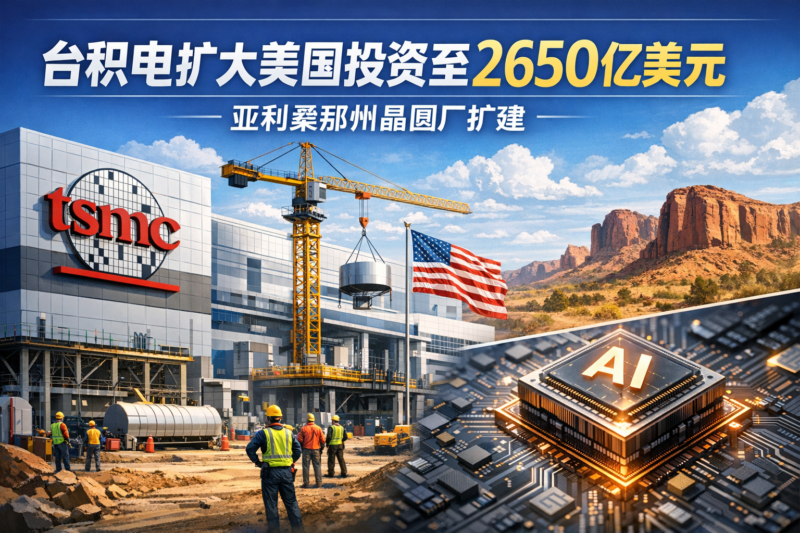 台积电:美国总投资将增至2650亿美元,亚利桑那州扩建晶圆厂-指挥使社区 - 真实线索、热点议题与深度观察