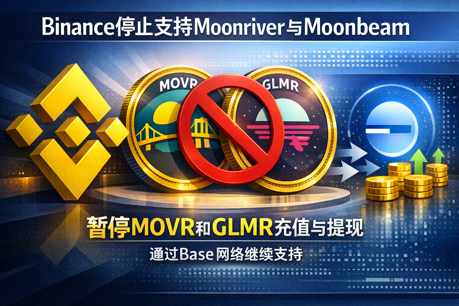Binance停止支持Moonriver(MOVR)和Moonbeam(GLMR)主网