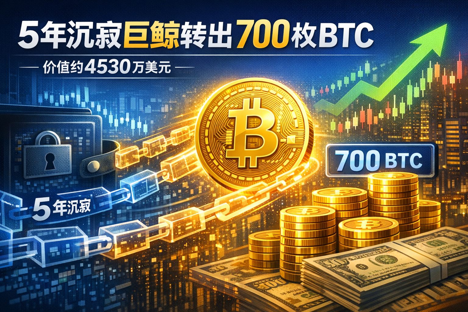 链上侦探|5年沉寂巨鲸地址转出700枚BTC