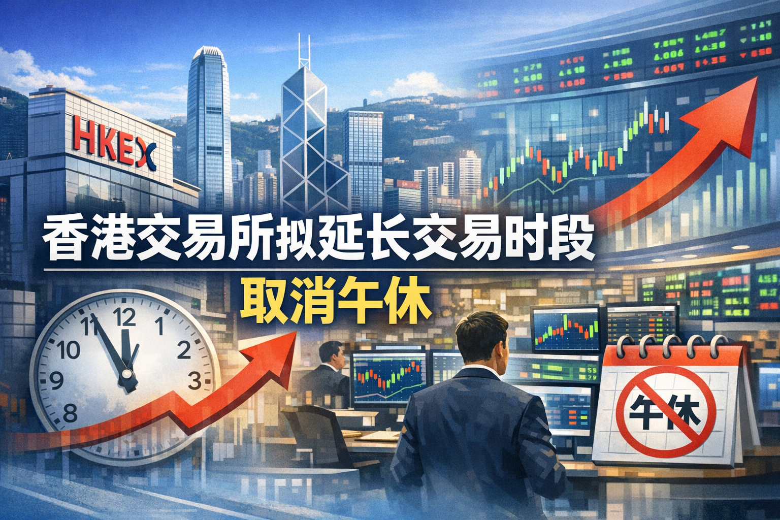 香港交易所考虑延长交易时段并取消午休