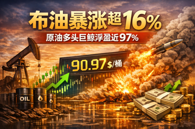 布油价格因美伊冲突重启累涨超16%,原油多头巨鲸浮盈近97%-指挥使社区 - 真实线索、热点议题与深度观察