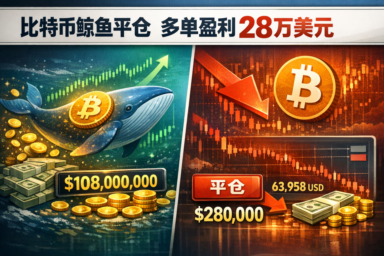 链上侦探 | 比特币多单持仓超1亿美元鲸鱼于1小时前平仓