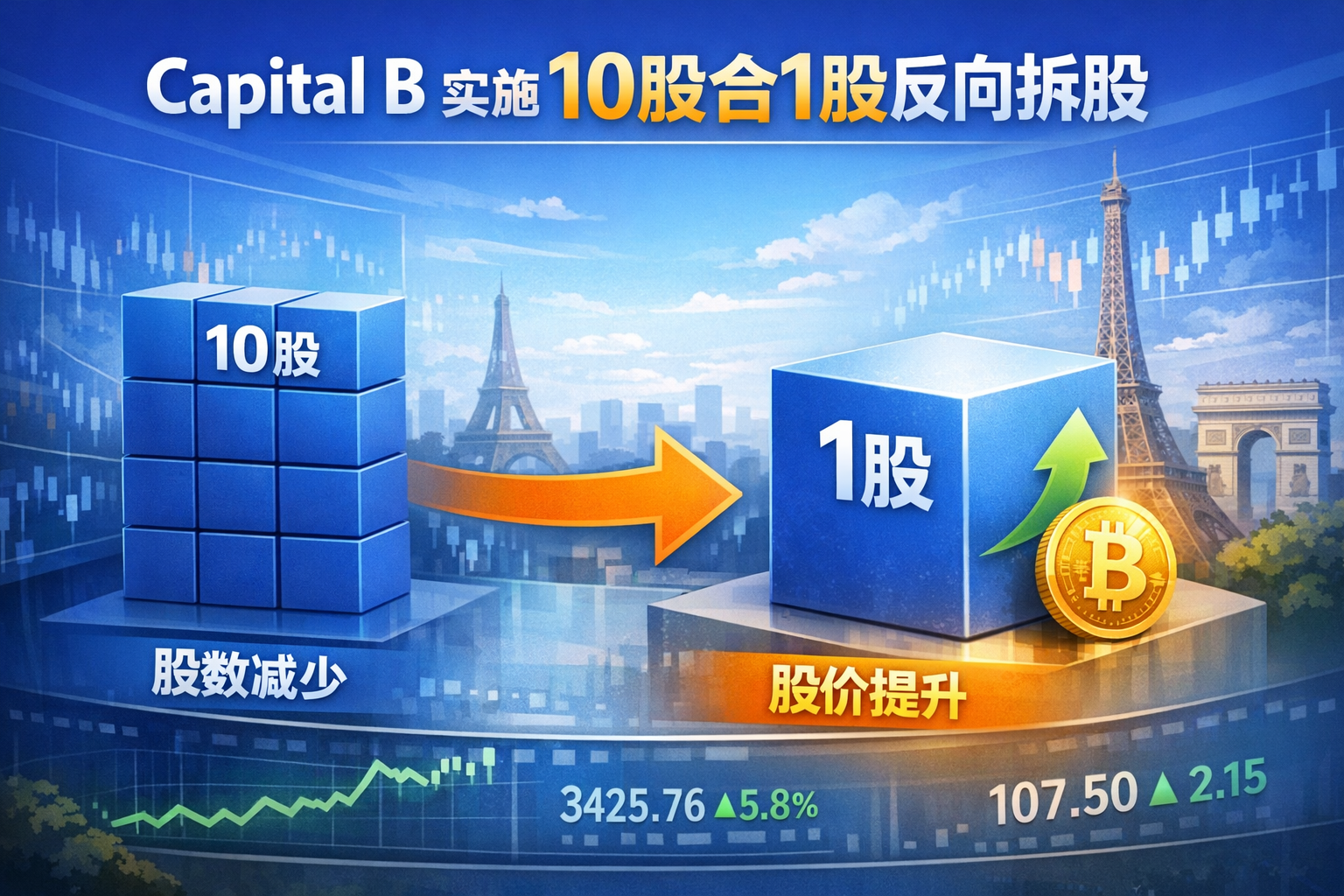 法国比特币财库公司Capital B实施10股合1股反向拆股