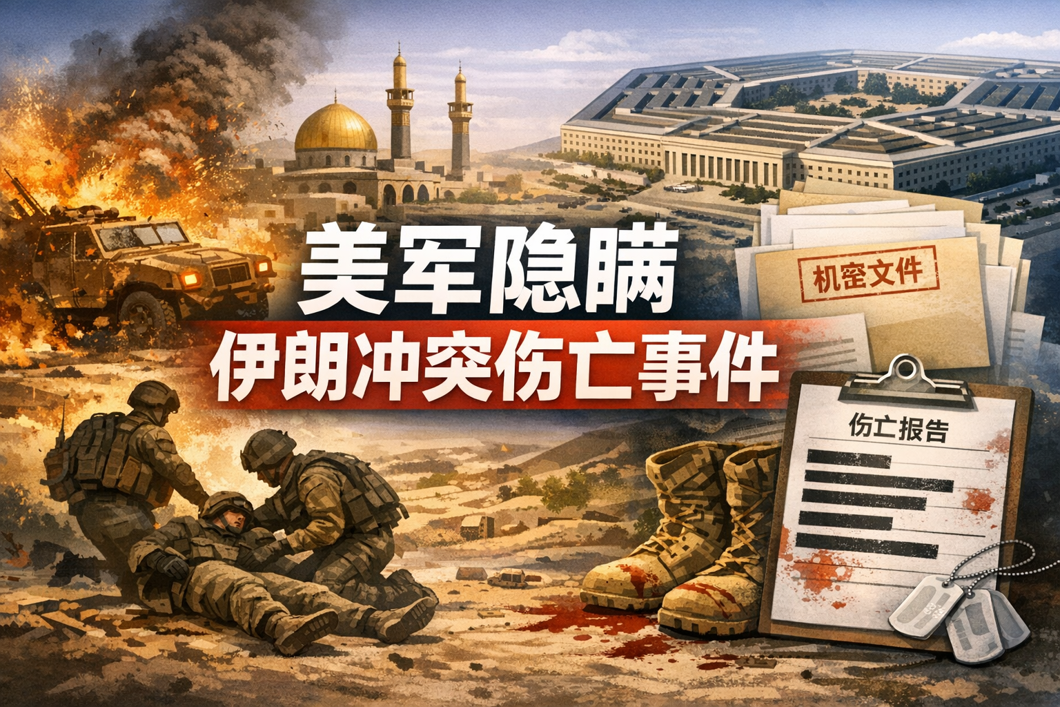 五角大楼隐瞒伊朗战争中数十起美军伤亡事件