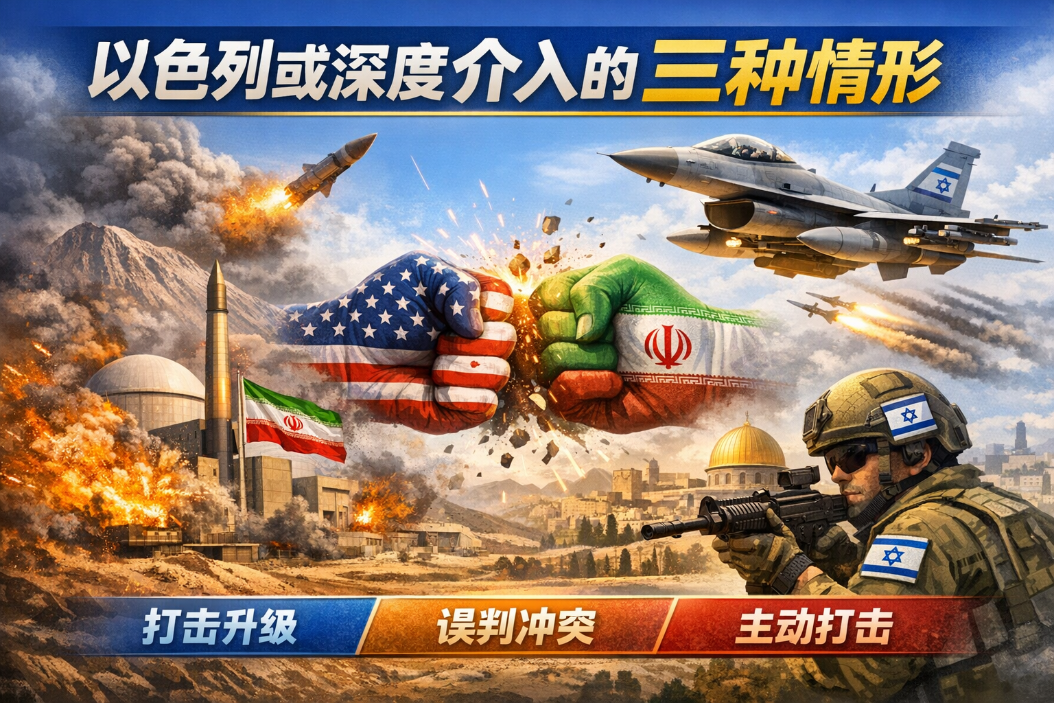 美伊冲突保持克制理性,三种情况下以色列或深度介入