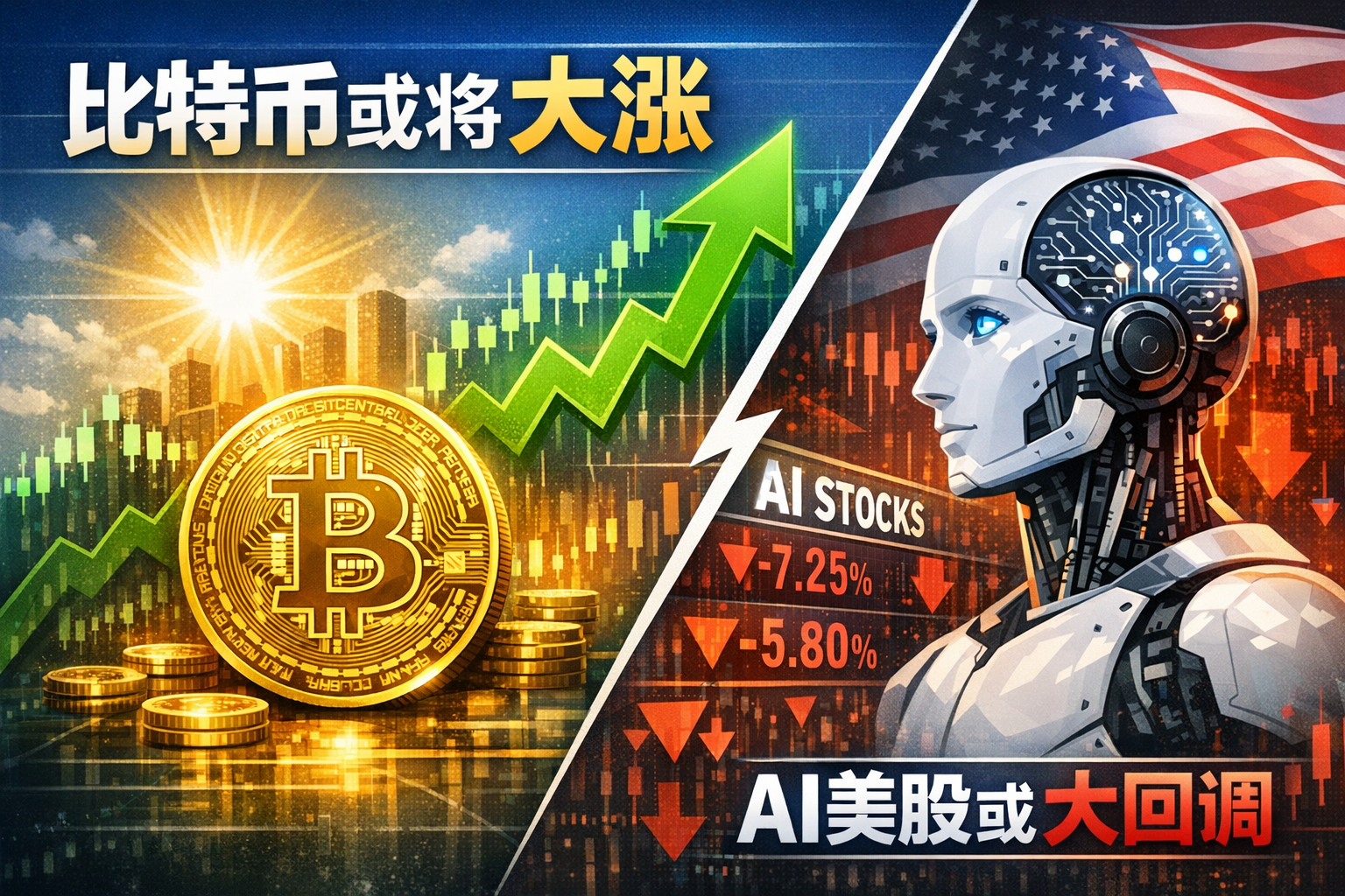 巨鲸「先定10个大目标」:预感比特币即将启动新一轮上涨,未来半年AI美股或迎大回调